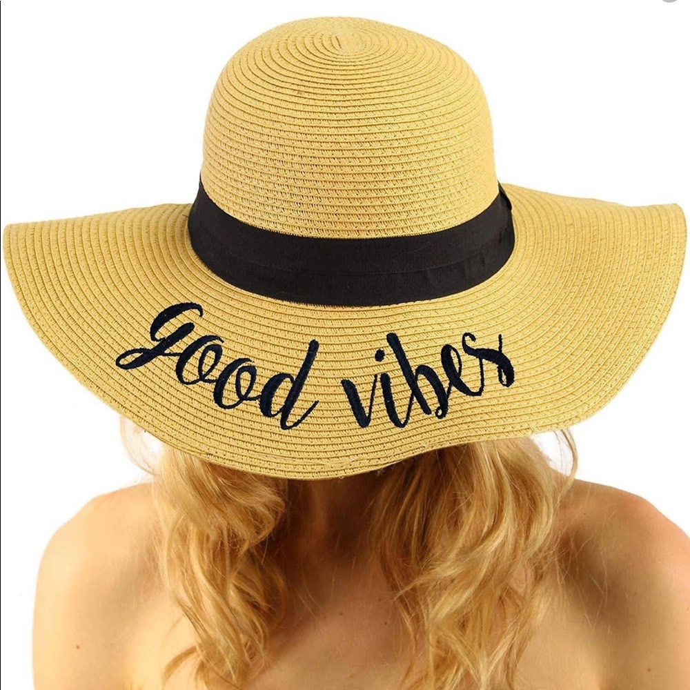 Good Vibes Floppy Sun Hat - Picture 2 of 3
